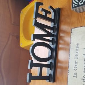"Home" shelf decor/pic holder